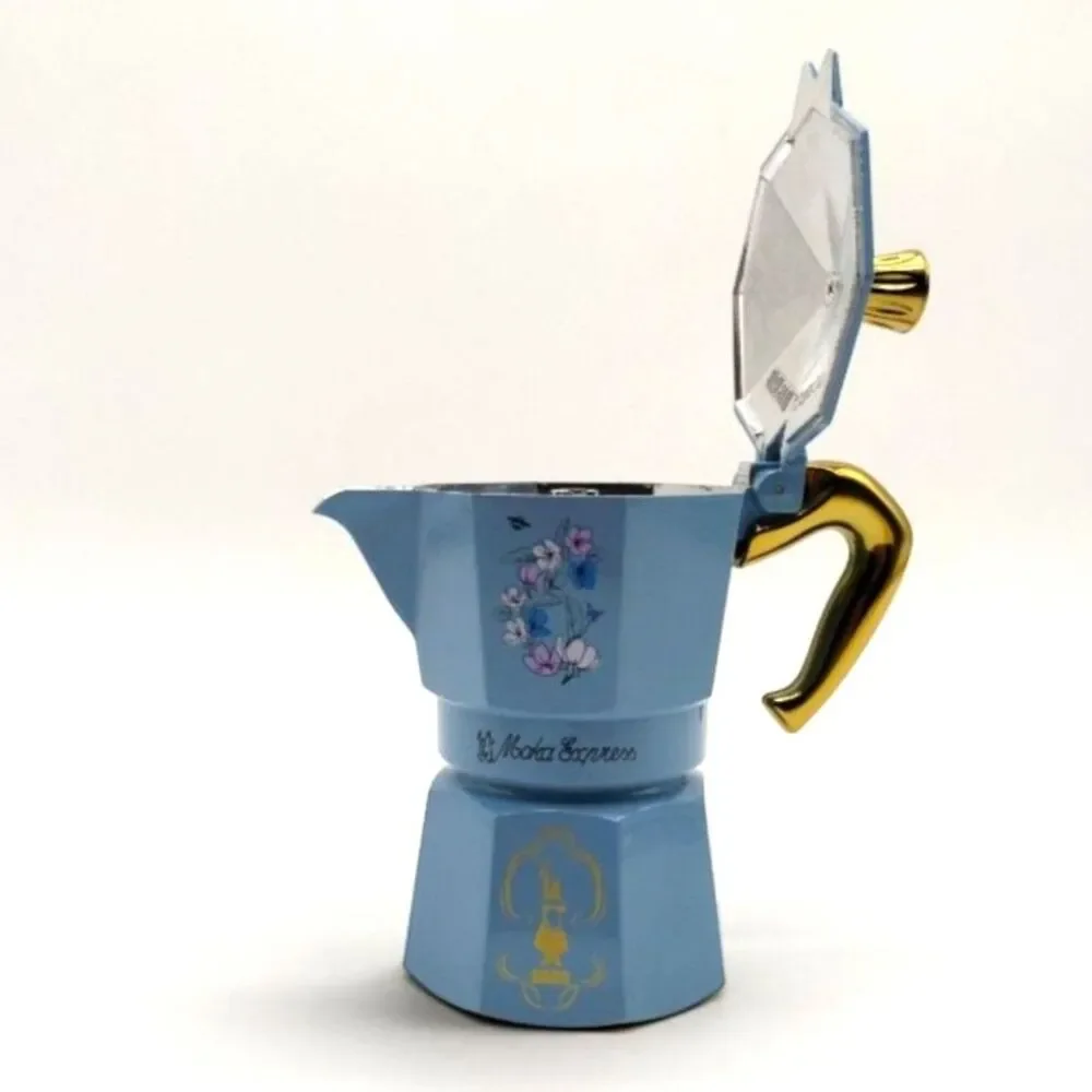 Bialetti Bridgerton Blue Moka Pot Italian Coffee Maker Stovetop Espresso Maker
